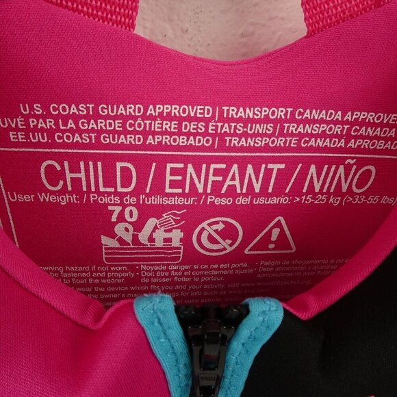 Hyperlite Child Life Vest Jacket Girls USCG Approved (33-55 lbs) - Picture 8 of 12